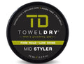 Towel Dry Mid Styler Firm Hold Matte Finish – Men's Hair Styling Fiber Cream, 7/10 Hold, 2.5 oz (73 ml), Made in USA