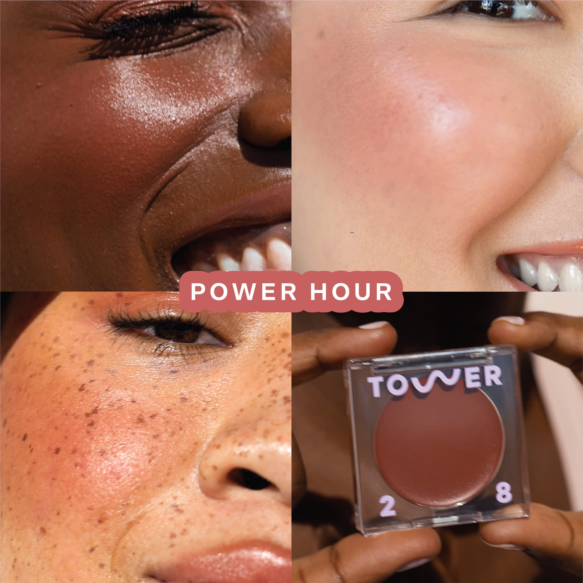 Tower 28 BeachPlease Cream Blush + Tinted Lip Balm – Power Hour Multi-Use Dewy Tint