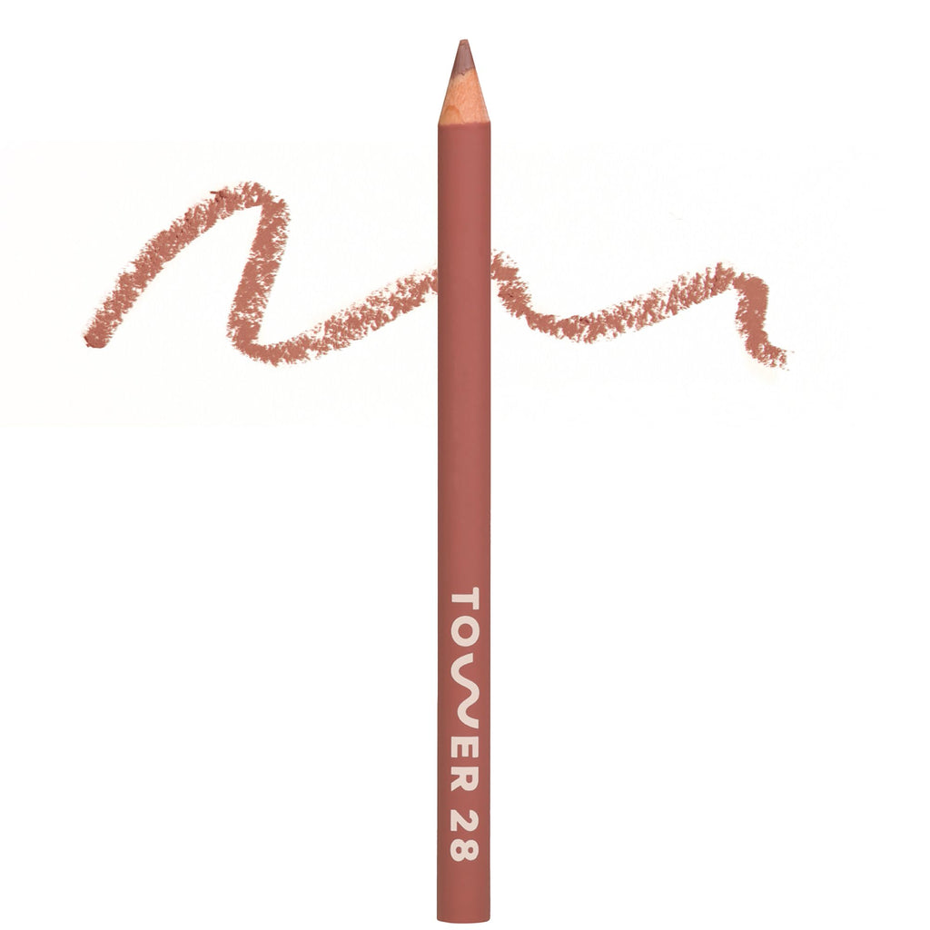 Tower 28 OneLiner: Multi-Use Lip Liner, Eyeliner & Face Pencil in Pinky Taupe | Hydrating Vegan Formula