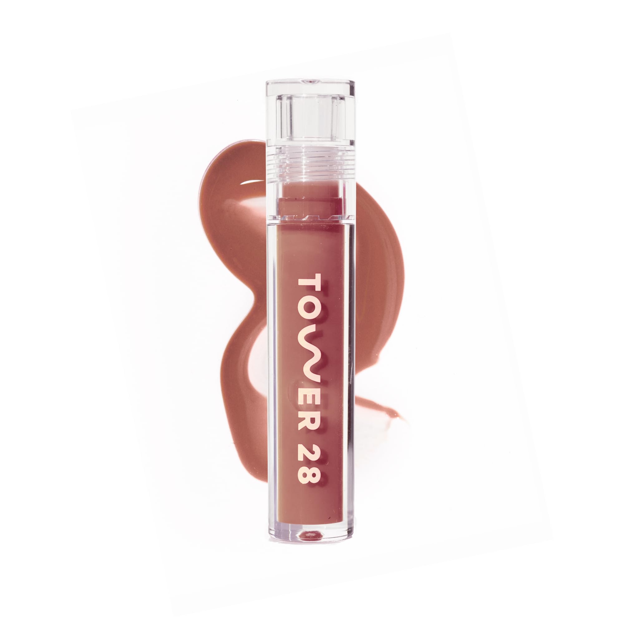 Tower 28 ShineOn Lip Jelly – Hydrating Milky Gloss for Sensitive Lips | Rosy Brown Cashew (0.13)