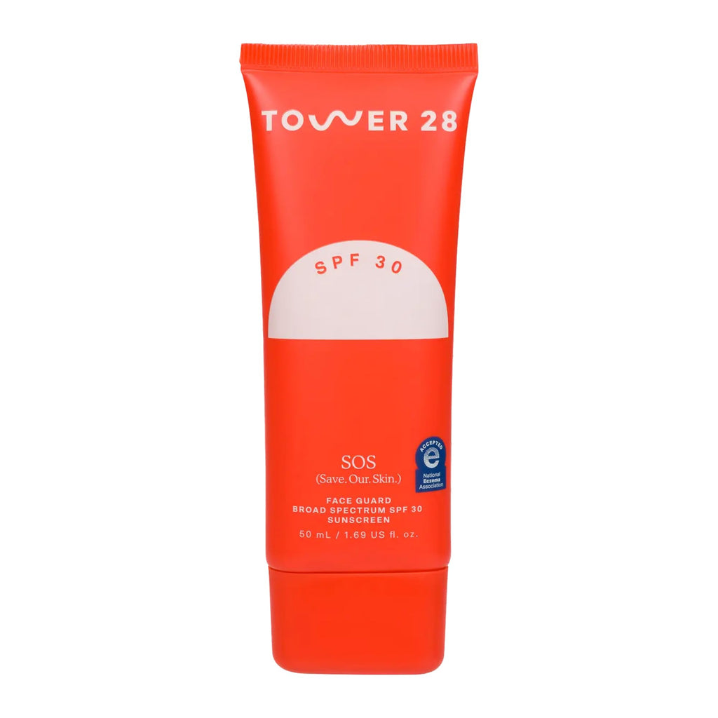 Tower 28 SOS FaceGuard SPF 30 — Mineral Sunscreen for Sensitive Skin with Ceramides | Lightweight, Non-Greasy Face Sunscreen (2.3 oz)