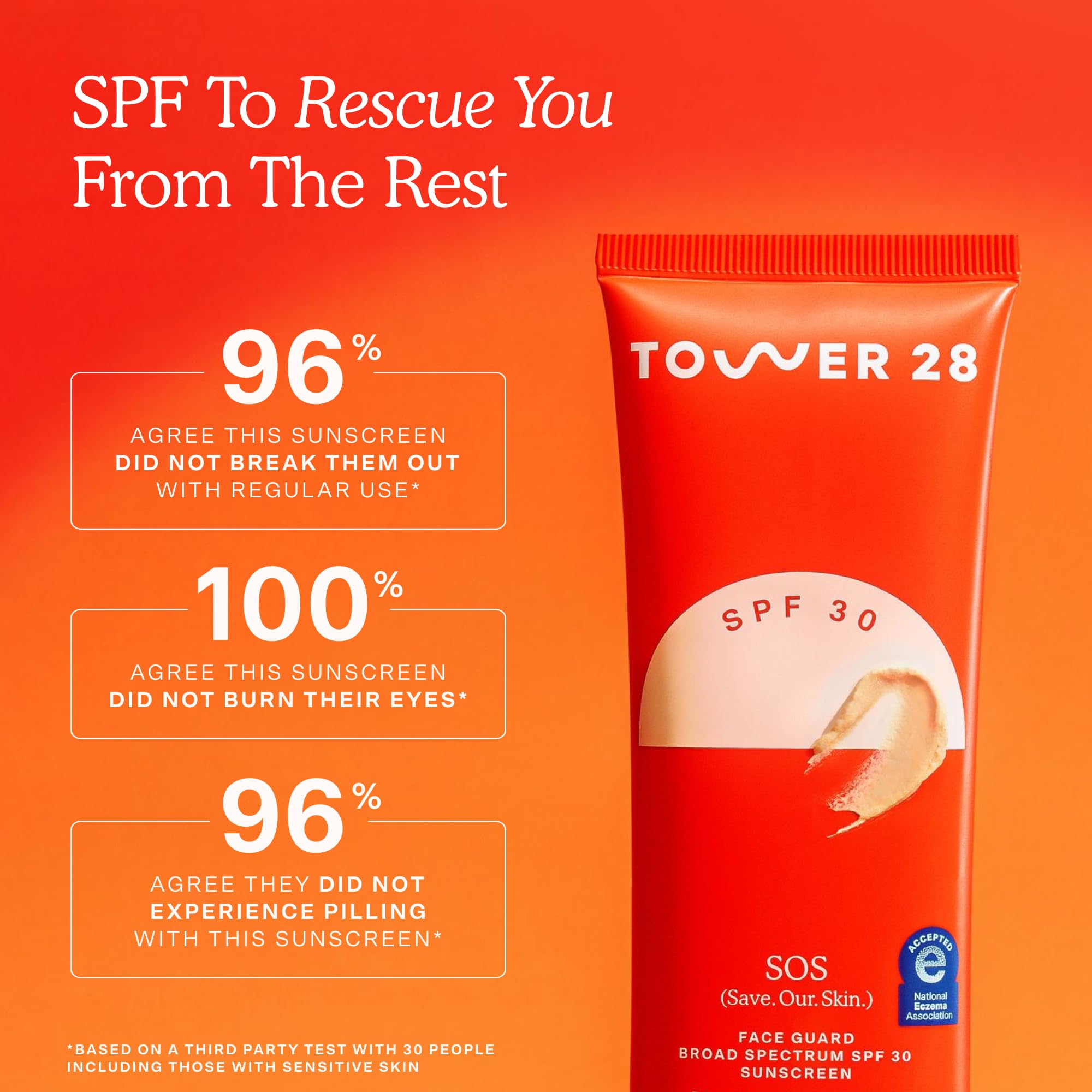 Tower 28 SOS FaceGuard SPF 30 — Mineral Sunscreen for Sensitive Skin with Ceramides | Lightweight, Non-Greasy Face Sunscreen (2.3 oz)