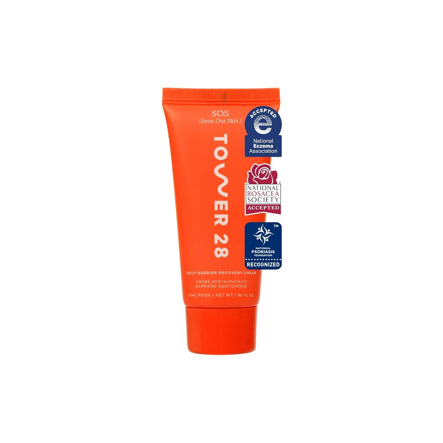 Tower 28 SOS Recovery Face Cream — Hydrating Moisturizer for Sensitive Skin with Hyaluronic Acid + Ceramides
