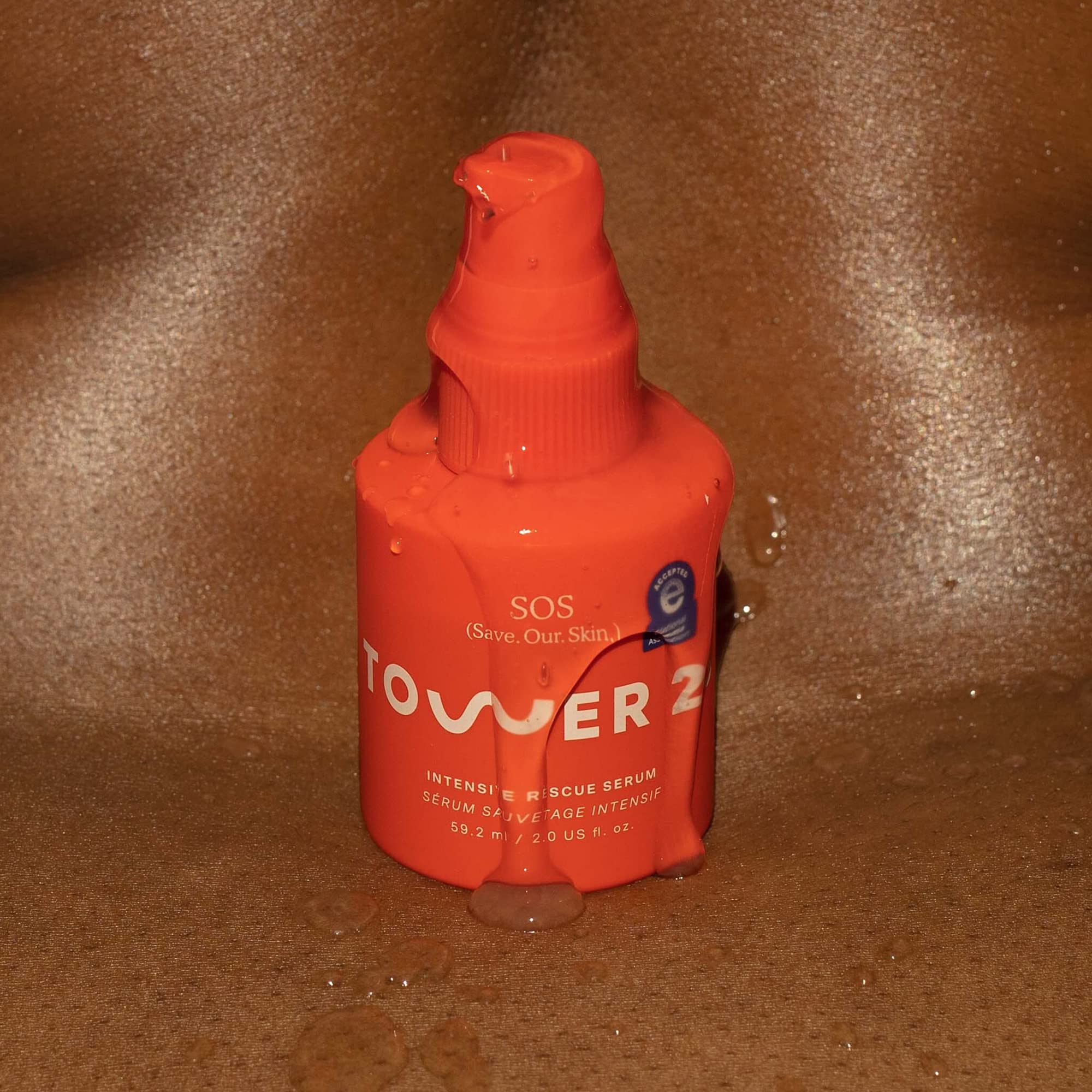 Tower 28 SOS Rescue Face Serum — Hypochlorous Acid for Sensitive Skin, Fragrance-Free (2 oz)