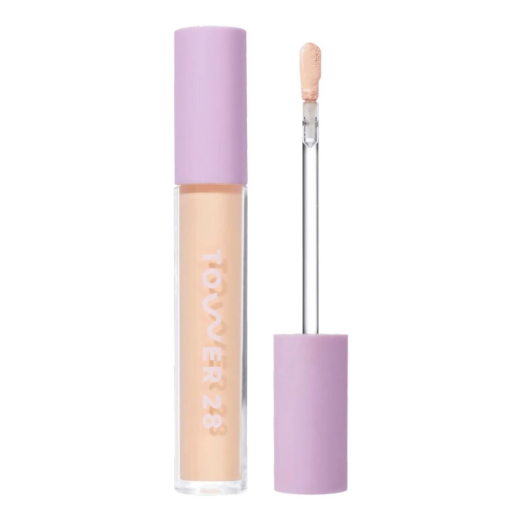 Tower 28 Swipe Serum Concealer – Hydrating Medium-Full Coverage with Hyaluronic Acid + Centella | Shade 5 EP (Light/Neutral) – 0.22 oz