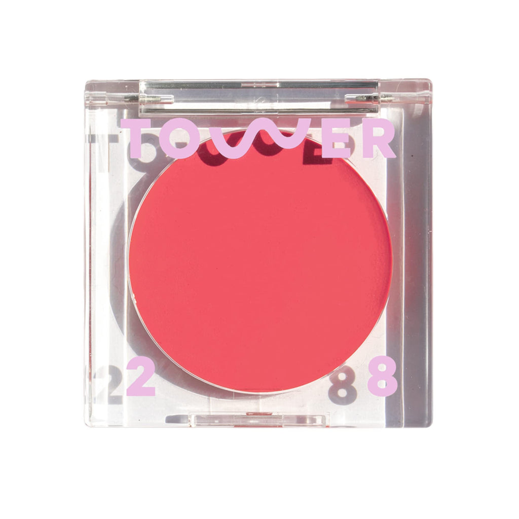 Tower 28 BeachPlease Cream Blush + Tinted Lip Balm – Happy Hour Coral Pink, 2-in-1 Vegan, Non-Comedogenic