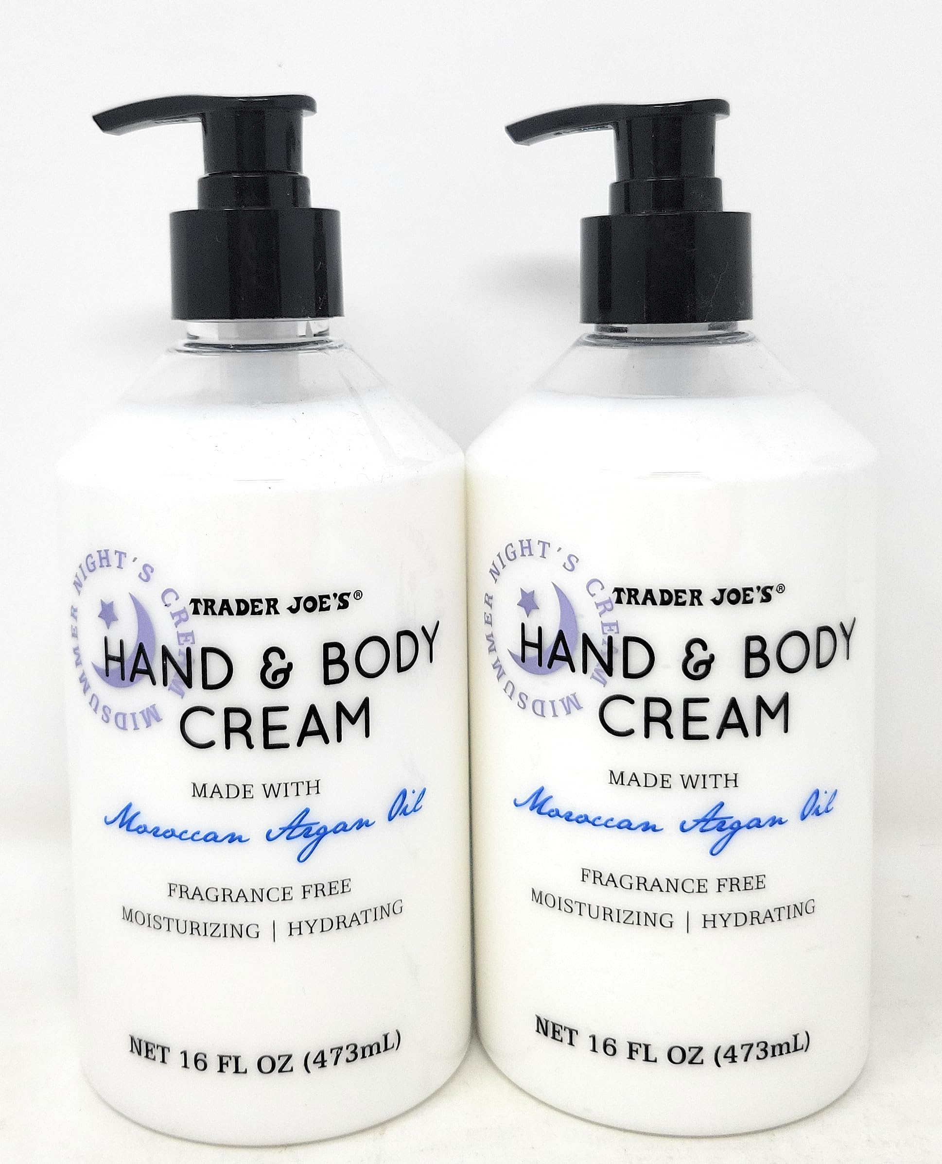 Trader Joe's Midsummer Nights Cream Hand & Body Lotion with Moroccan Argan Oil – Pack of 2