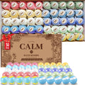 TranquilBliss Bath Bombs Set – 50 Pieces, 10 Scents, Shea Butter & Safe Oils