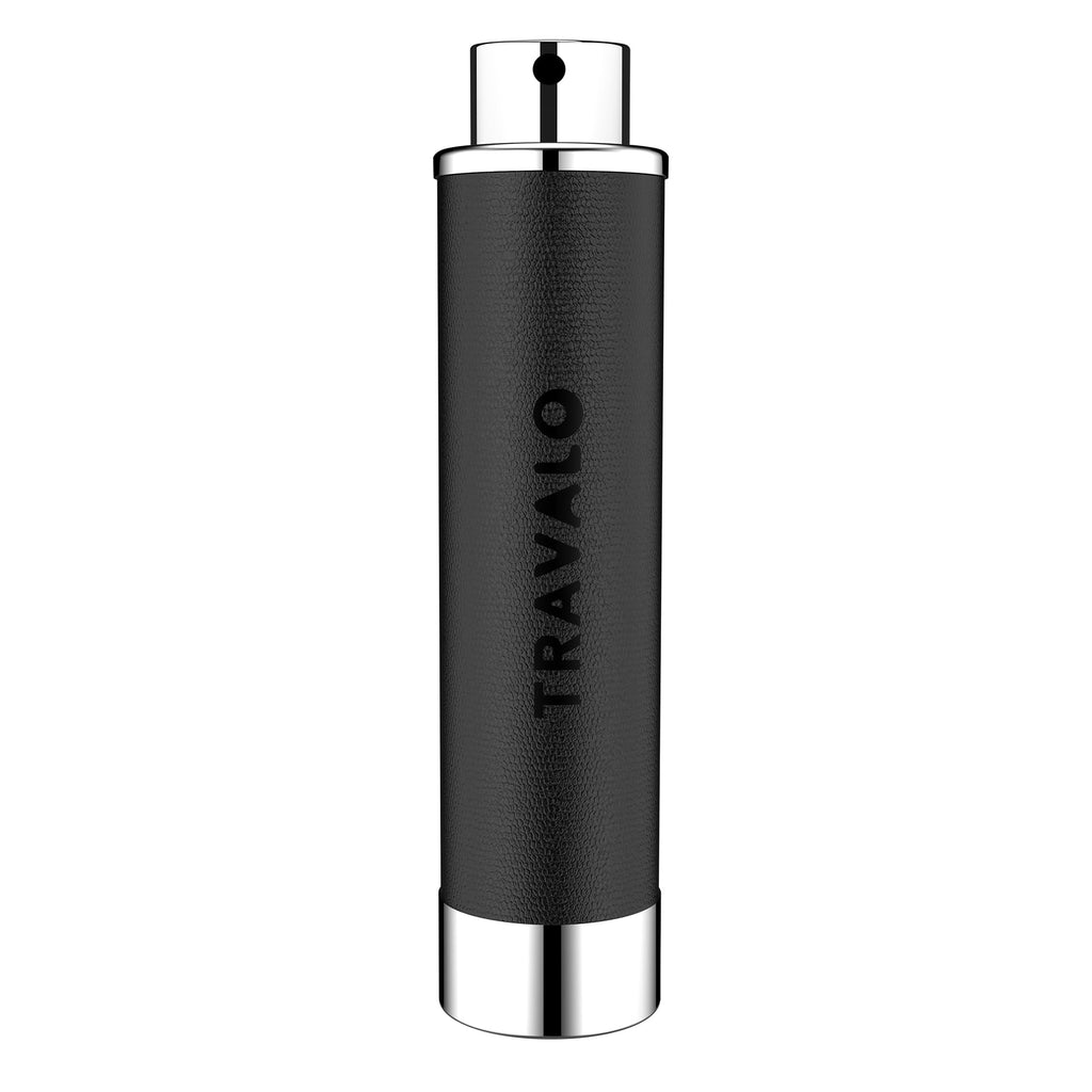 Travalo Walzer Refillable Perfume Atomizer – Pocket-Size, Leak-Proof, Glass-Free with Black Leather