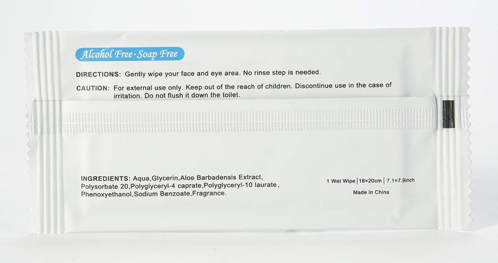 Travelwell Makeup Remover Wipes – 500-Count Pack, Individually Wrapped, Aloe Infused for Sensitive Skin