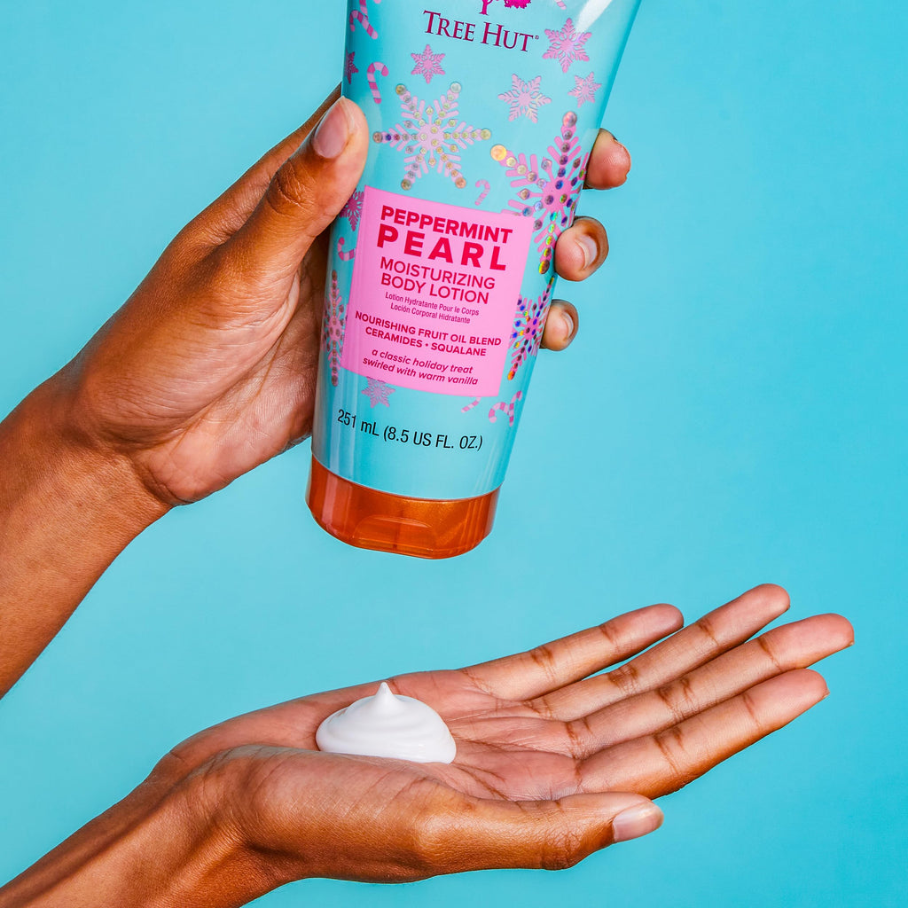 Tree Hut Peppermint Pearl Body Lotion – Limited Edition Holiday Formula, 8.5 fl oz