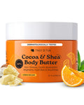 Tree to Tub Shea Body Butter for Dry Skin – Hydrating Cocoa Butter, Vitamin C, Citrus Scent