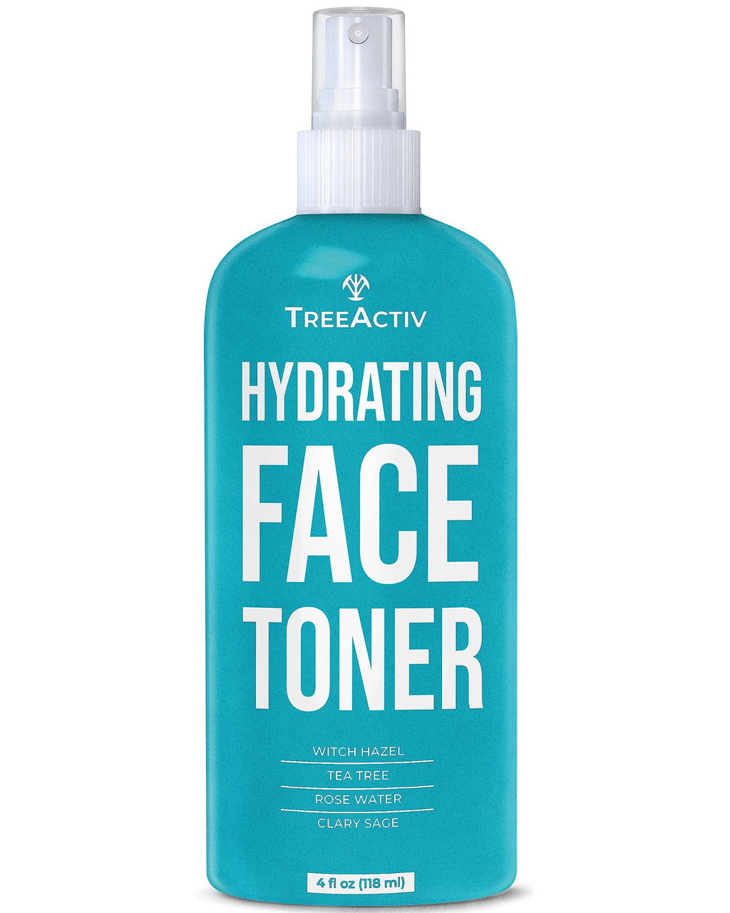 TreeActiv Balancing Herbal Toner | Alcohol-Free Astringent for Oily/Acne-Prone Skin | Rose Water & Tea Tree | 4 fl oz