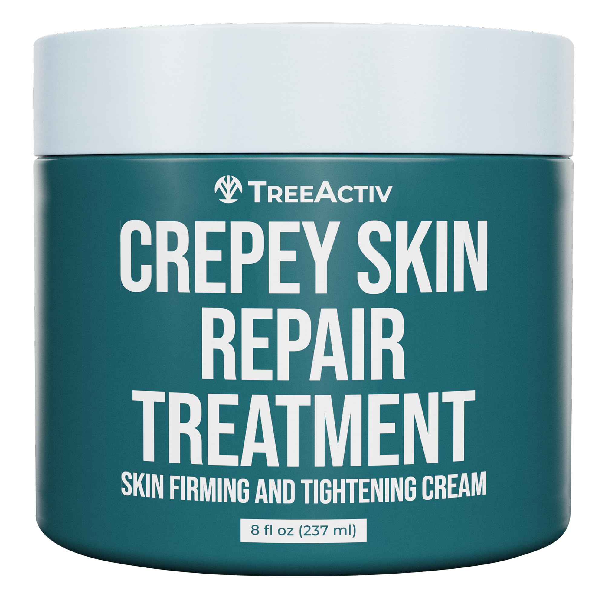 TreeActiv Crepey Skin Repair Cream – Hyaluronic Acid & Shea Butter, 8 oz