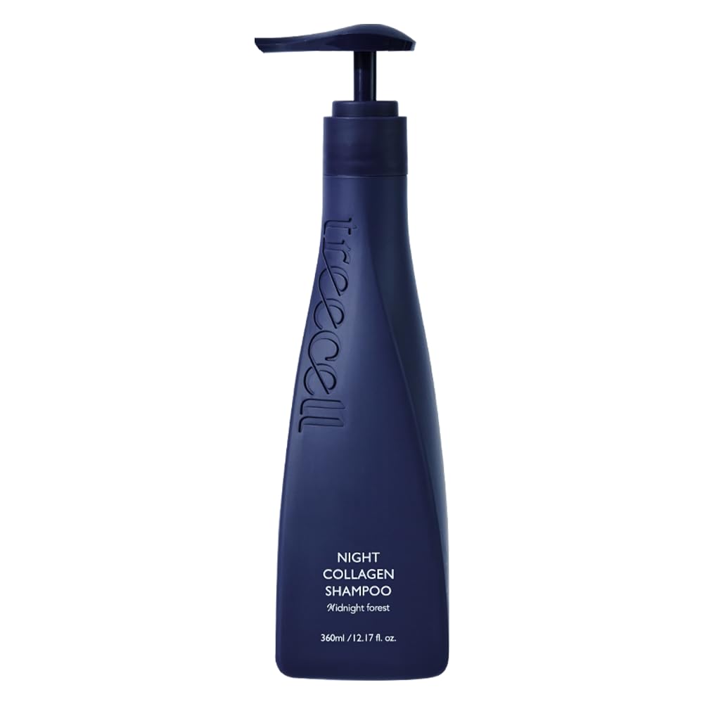 TREECELL Night Collagen Shampoo – Midnight Forest, 12.2 fl oz | Deep Cleansing, Overnight Hydration & Low-Molecular Collagen