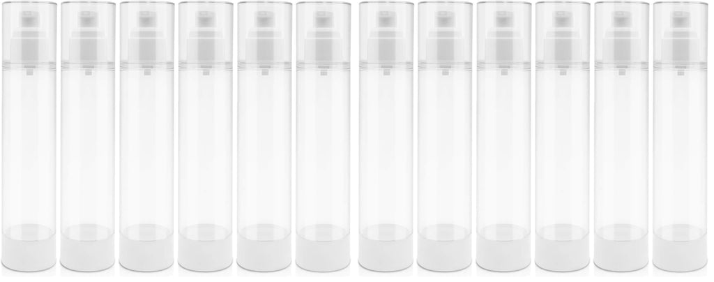 TRENDBOX 120ml Airless Vacuum Pump Travel Bottles – 12 Pack