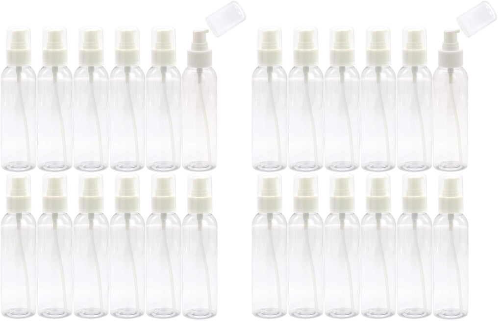 TRENDBOX 24 Pack 4 oz PET Bottles with Duckbill Pump Cap – BPA Free & Leak-Resistant