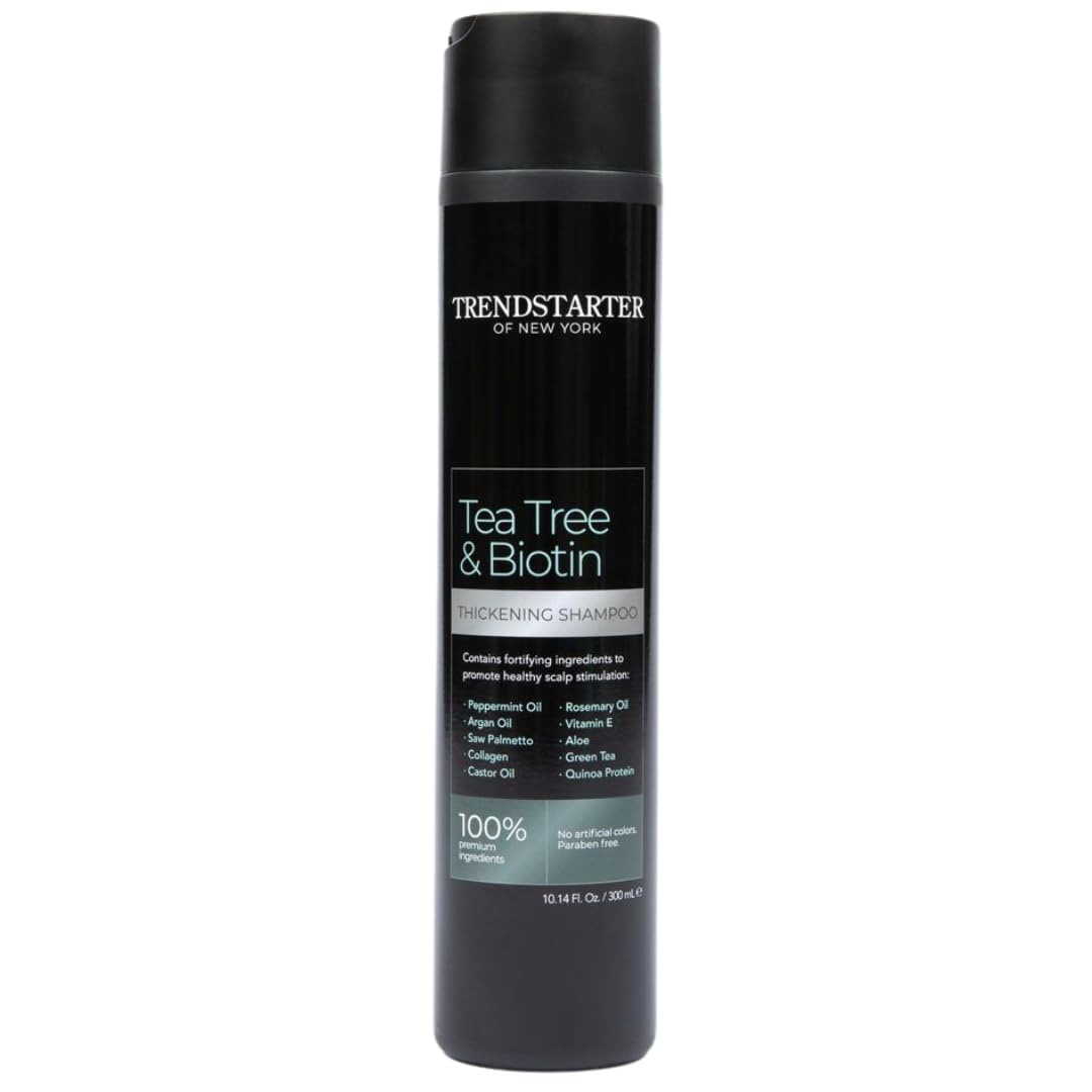 TRENDSTARTER Tea Tree & Biotin Thickening Shampoo – Invigorating Clean for Stronger Hair