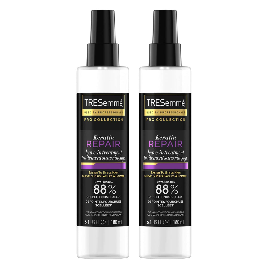 TRESemmé Keratin Repair Leave-In Conditioner Treatment — Seals Split Ends & Tames Flyaways, 2 Pack 6.1 oz