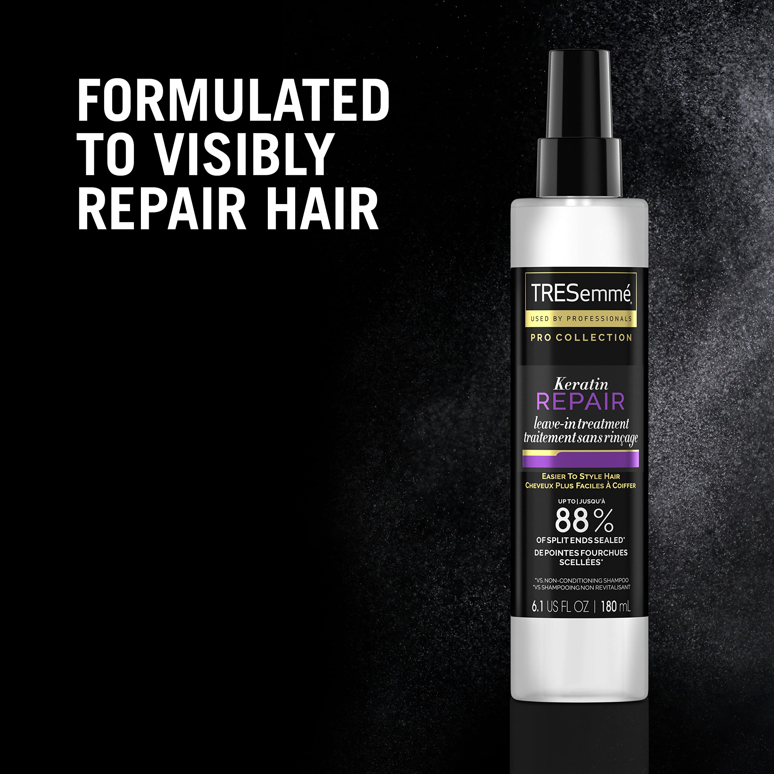 TRESemmé Keratin Repair Leave-In Conditioner Treatment — Seals Split Ends & Tames Flyaways, 2 Pack 6.1 oz