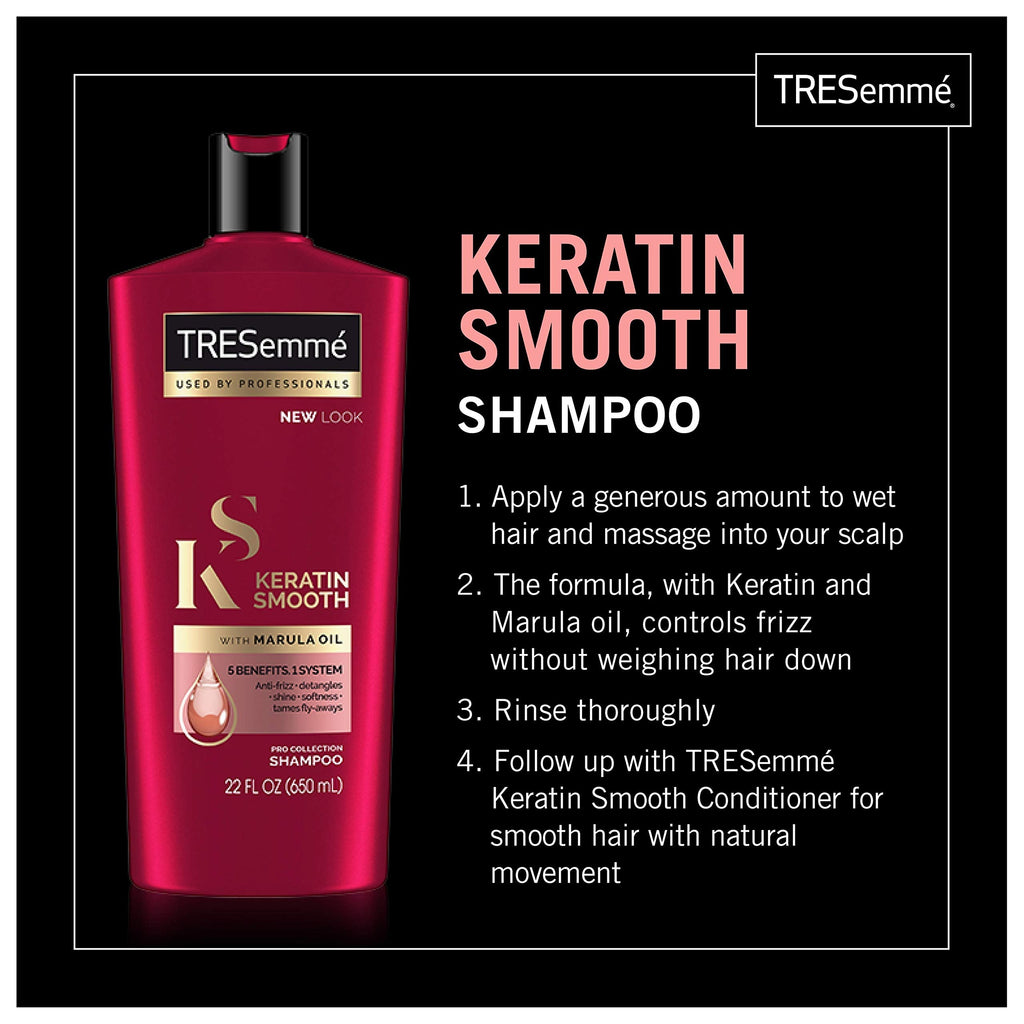 TRESemmé Keratin Smooth Shampoo with Marula Oil – 22 oz