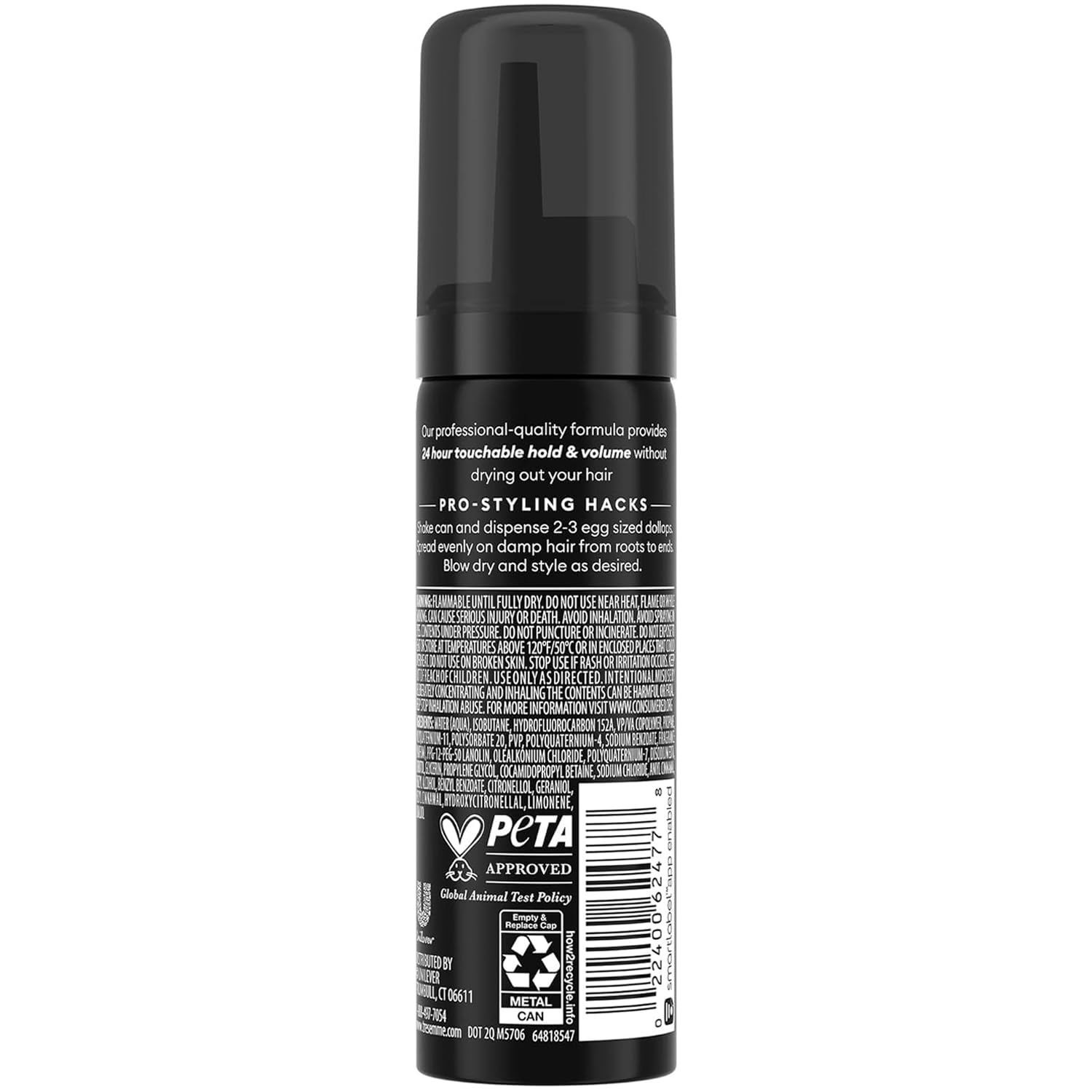 TRESemmé Shaping Mousse Travel-Size Extra Hold 12-Pack – Moisturizing Hair Mousse for Sculpting, 24H Frizz Control, 2 oz Each