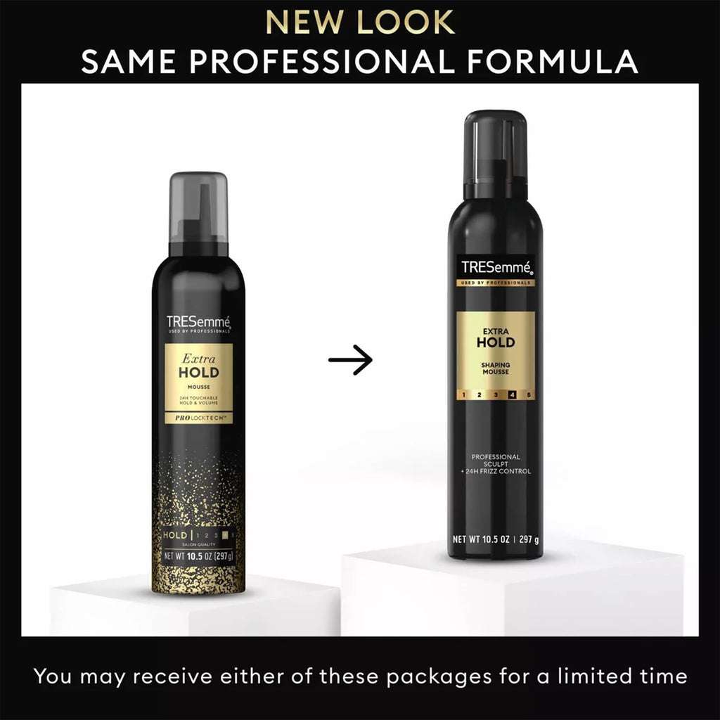 TRESemmé Shaping Mousse Extra Hold – 2-Pack + Travel Size (Moisturizing, Frizz Control)