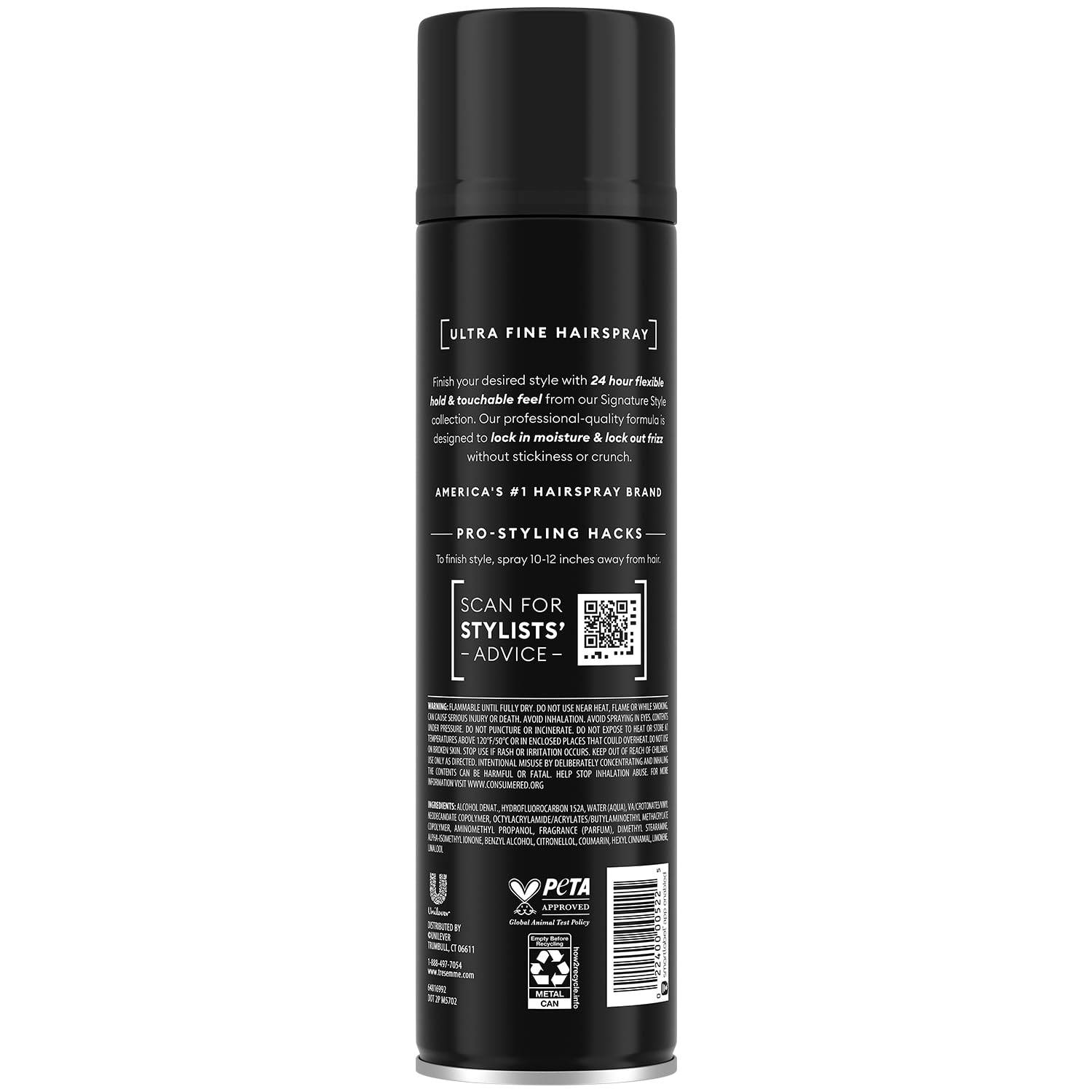TRESemmé Hairspray Ultra Fine Hold 2-Pack + Keratin Repair Mask – Moisturizing, Anti-Frizz