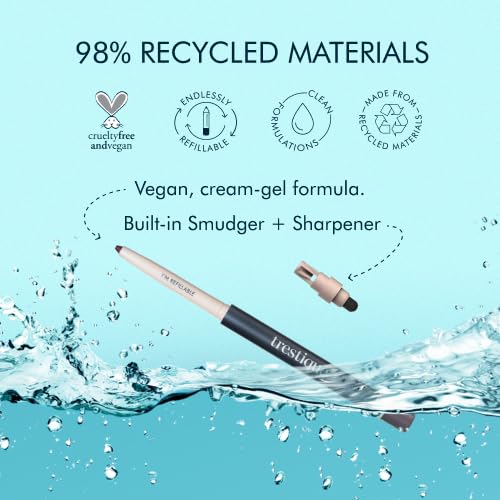 TRE'STIQUE Eyeliner — Refillable, Long-Lasting Gel Eyeliner with Built-In Smudger