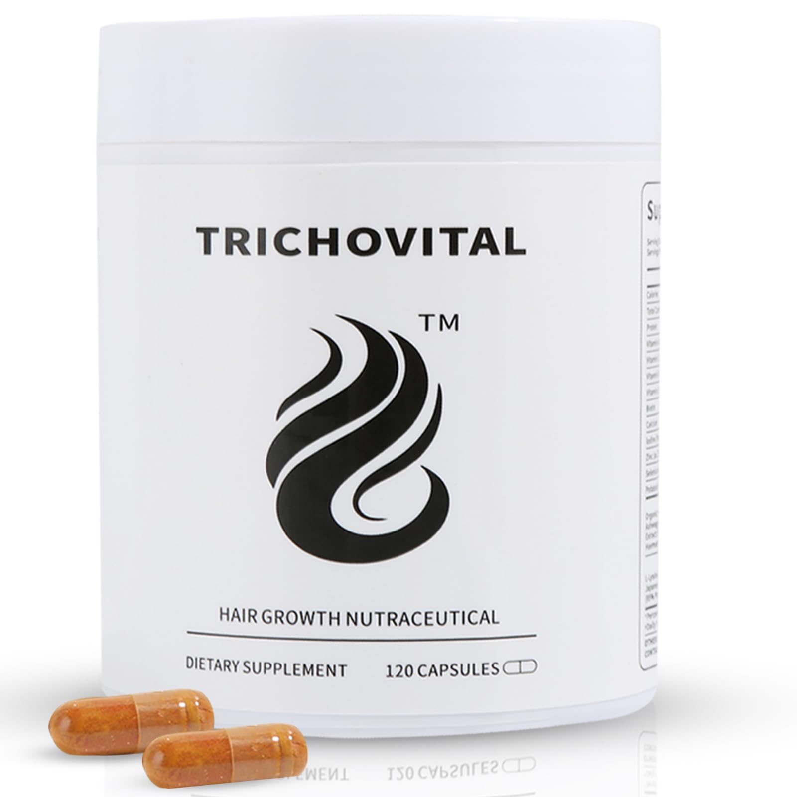 Trichovital Advanced Hair Growth Supplement for Women – Biotin, Collagen, Zinc & Vitamins A, C & E, 120 Capsules