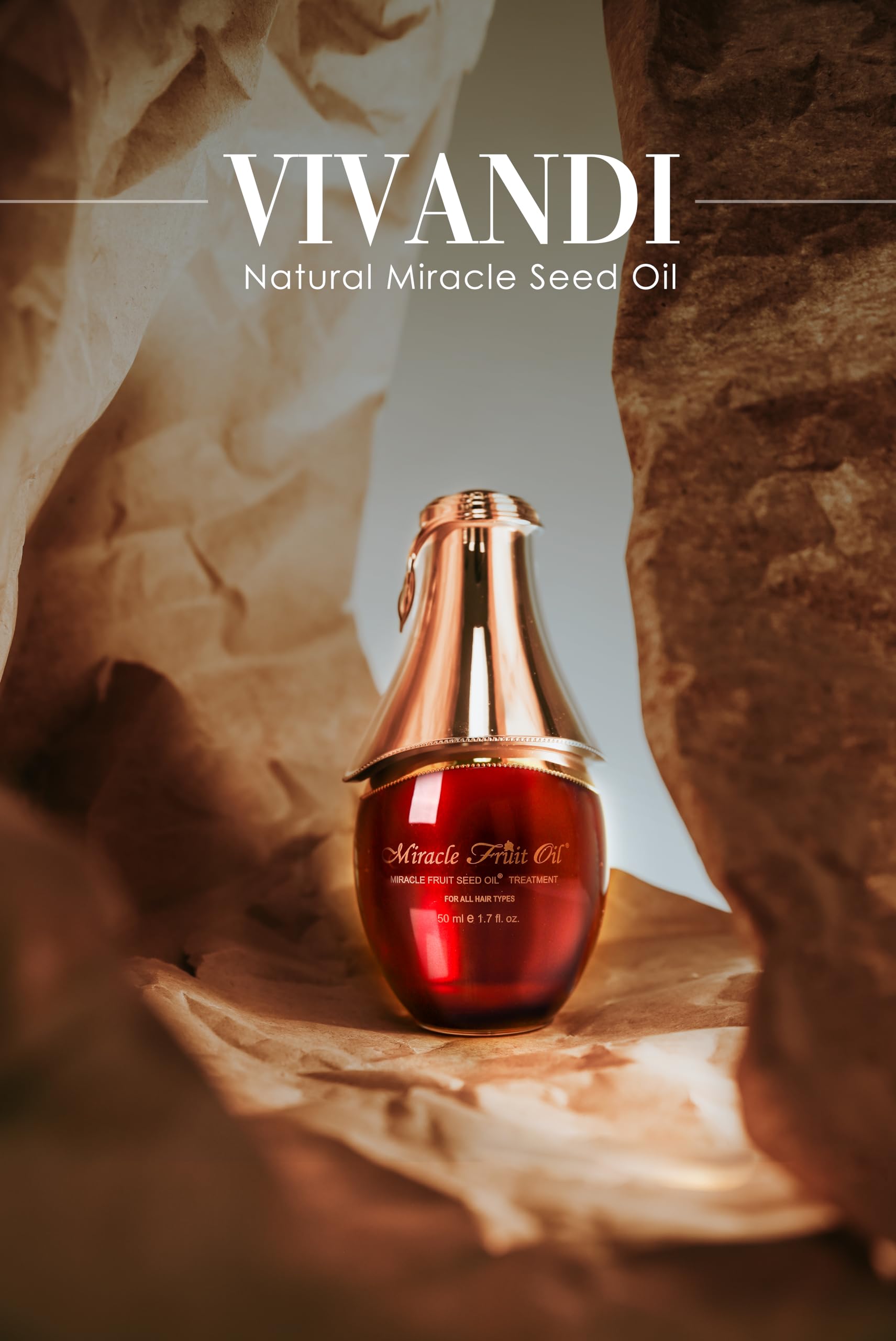 Tricomax Vivandi Miracle Fruit Seed Hair Oil – Lightweight Treatment for Dry, Damaged, Frizzy Hair (50 ml)