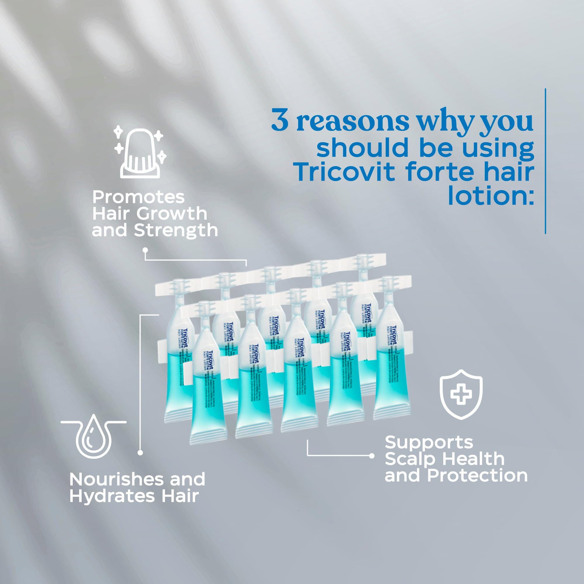 Tricovit Forte Hair Loss Treatment – Dermatologist-Developed DHT Blocker & Sebum Regulator (10 Ampoules)