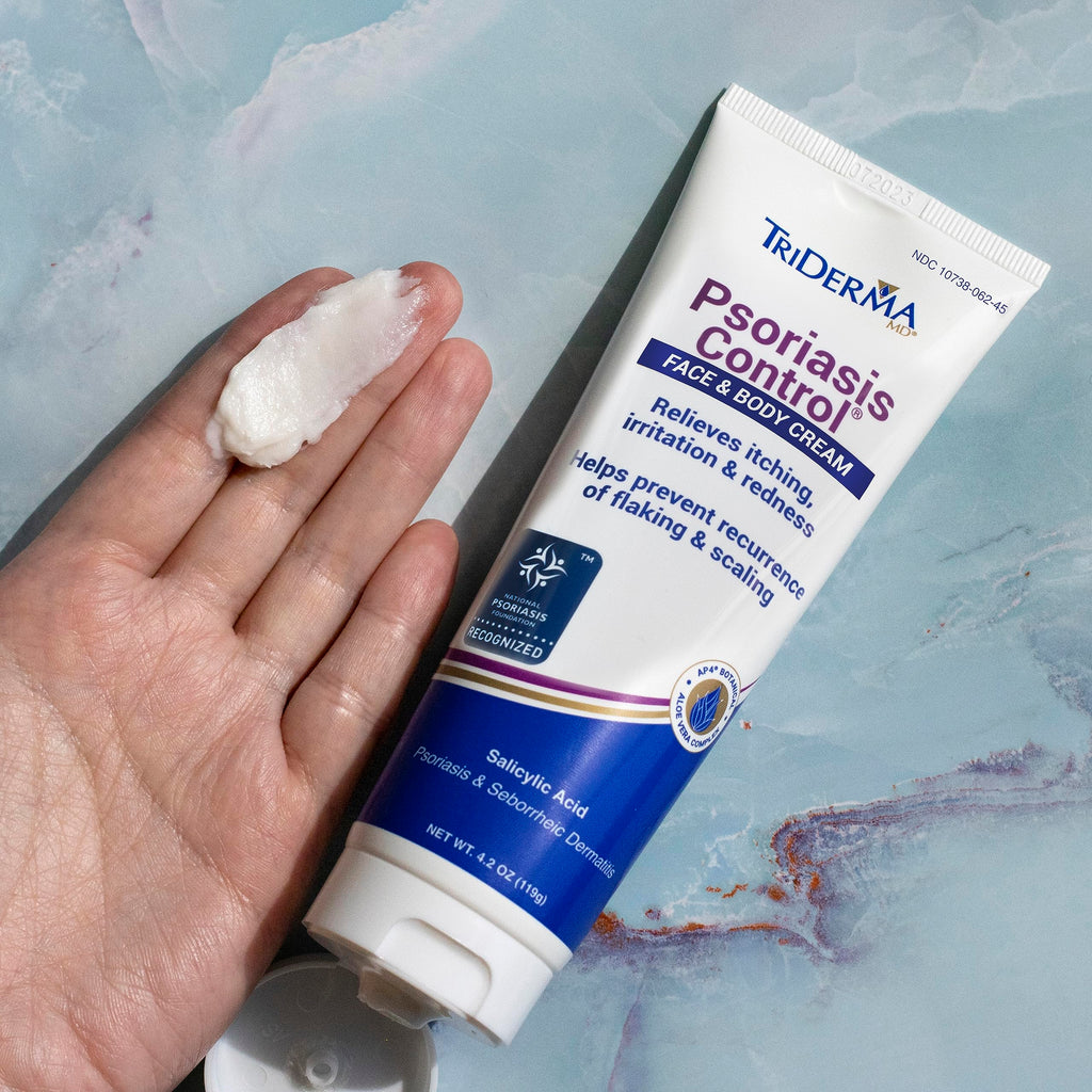 TriDerma Psoriasis Control Cream for Face & Body – 4.2 oz (Non-Greasy, Fragrance-Free)