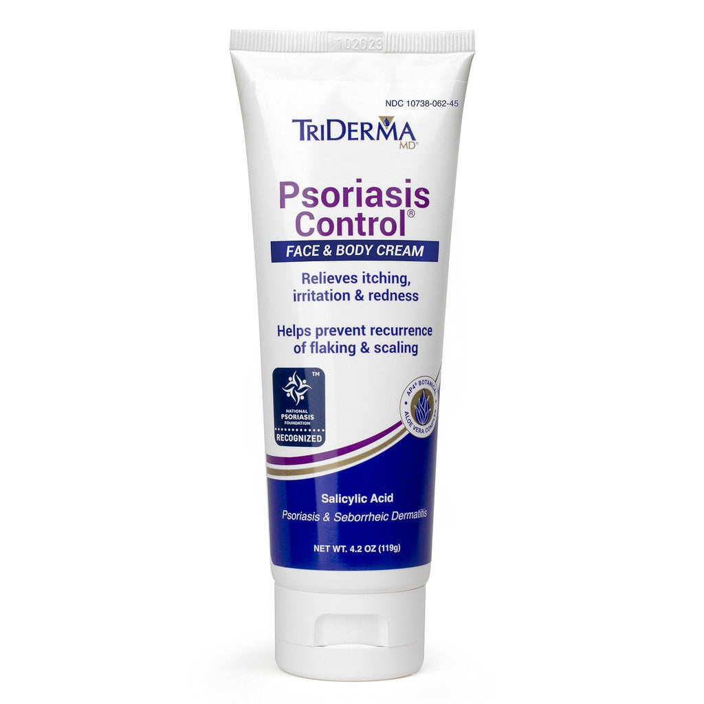 TriDerma Psoriasis Control Cream for Face & Body – 4.2 oz (Non-Greasy, Fragrance-Free)