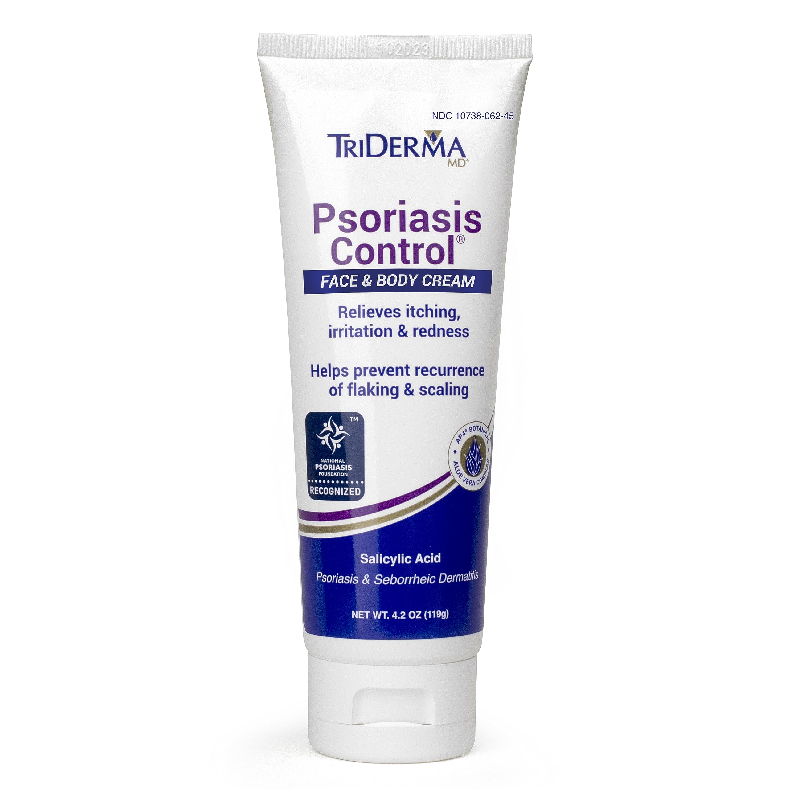 TriDerma Psoriasis Control Cream for Face & Body – 4.2 oz (Non-Greasy, Fragrance-Free)