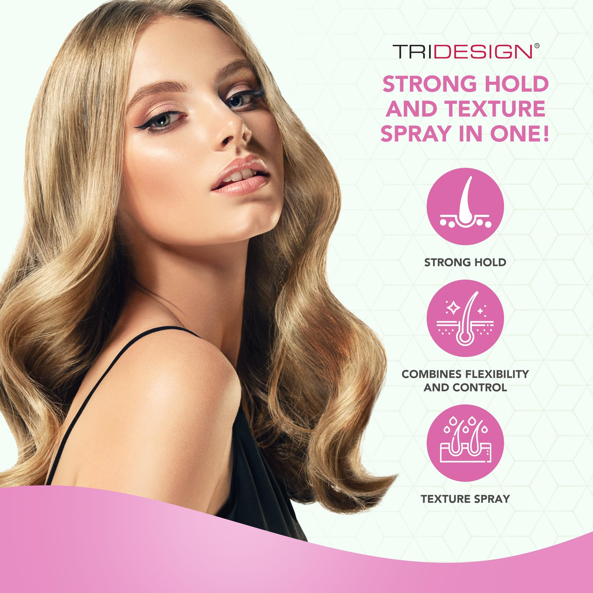 TRIDESIGN Aerogel Hairspray – Strong Hold, Flexible Finish, Volumizing Hair Finishing Spray (10.5 oz) Pack of 2