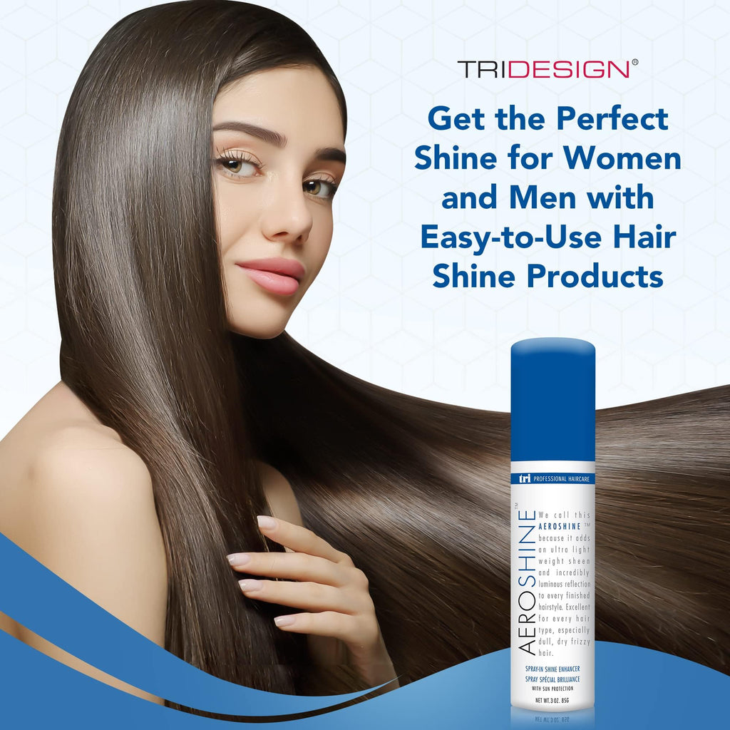 TRIDESIGN Aeroshine Finishing Hairspray – Ultra-Light Shine & Sun Protection