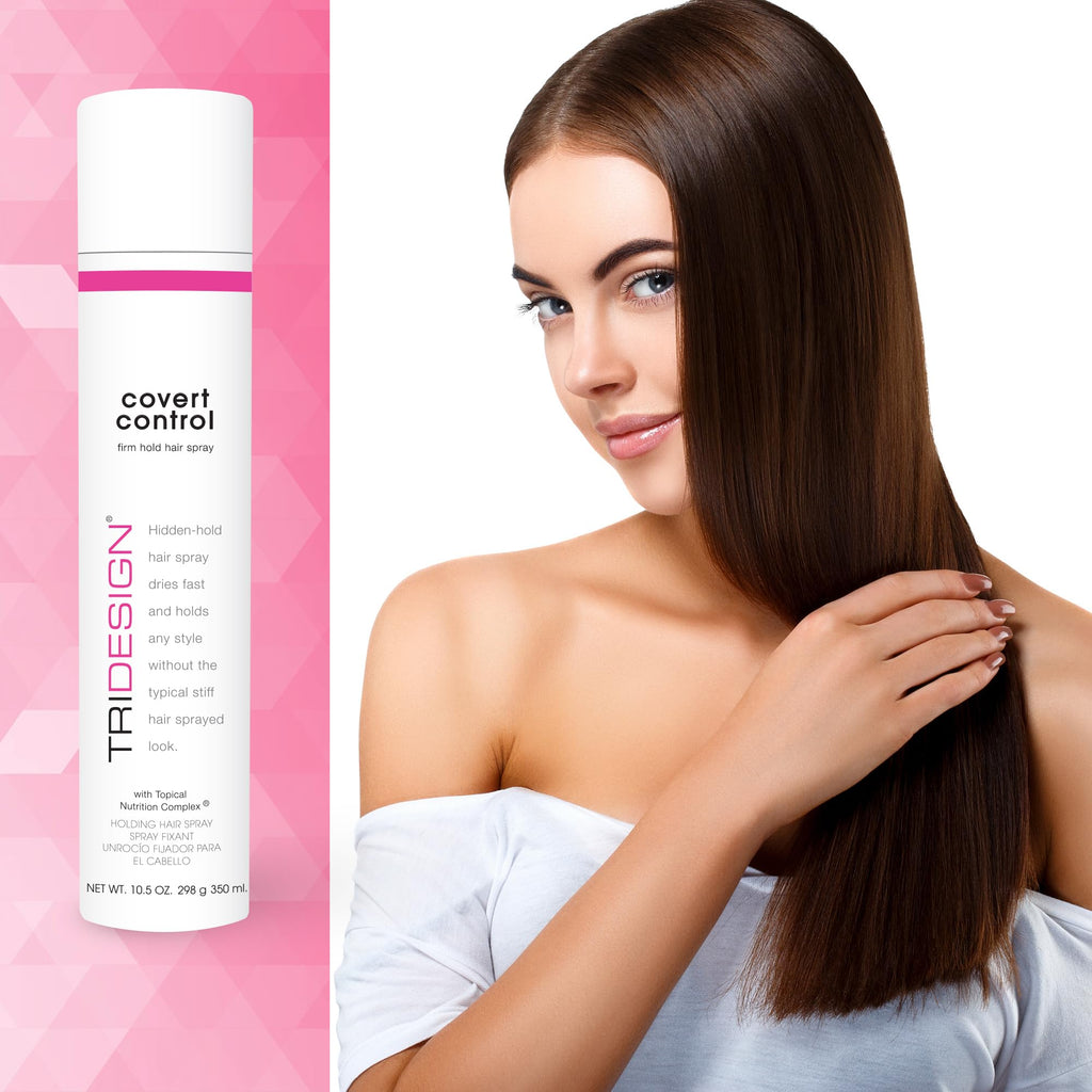 TRI Design Covert Control Hairspray – Fast-Drying, Invisible Hold (2x10.5 oz)