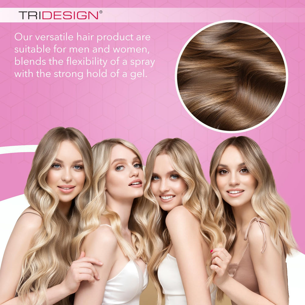 TRIDESIGN TRI Design Aerogel Hairspray – Strong Hold, Volumizing, Non‑Sticky (Pack of 4, 10.5 oz)