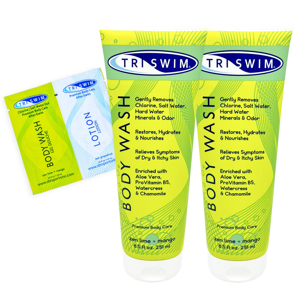 TRISWIM After Swim Chlorine Body Wash – 2 Pack with Aloe Vera, Watercress & Chamomile