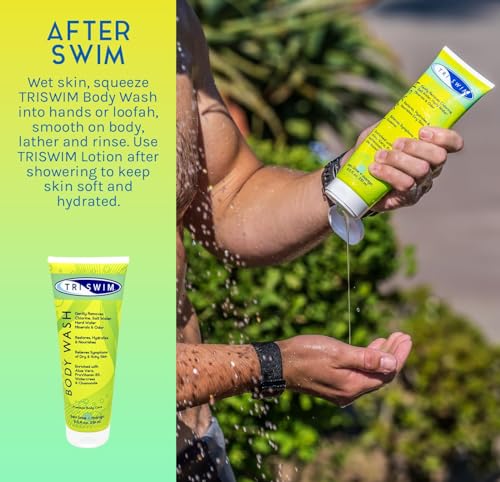 TRISWIM After Swim Chlorine Body Wash – 2 Pack with Aloe Vera, Watercress & Chamomile