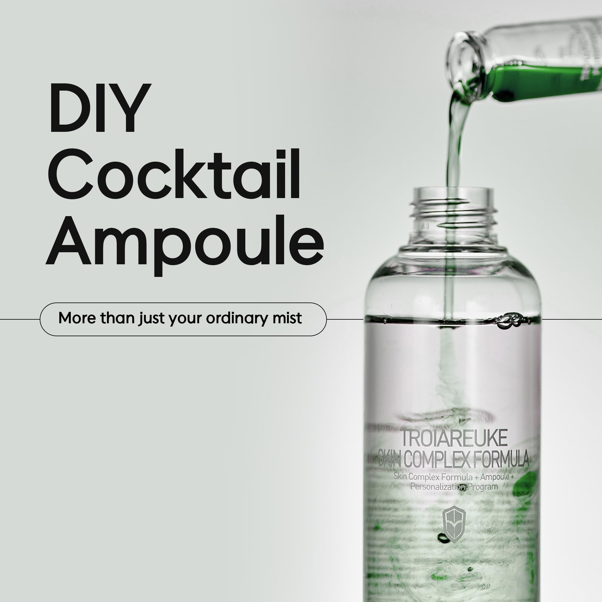 TROIAREUKE H+ Cocktail Ampoule Toner Green – Refreshing Hydration, 6.76 fl oz