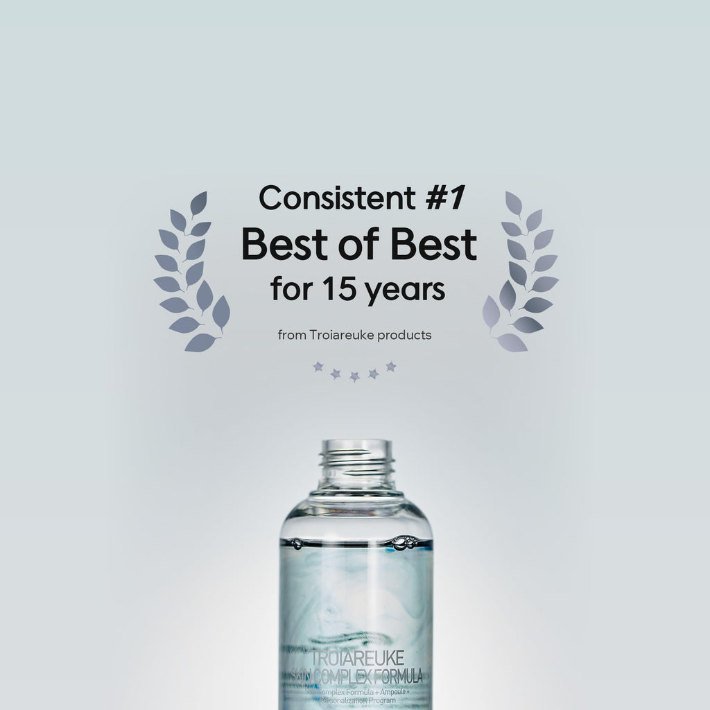 TROIAREUKE H+ Cocktail Ampoule Toner – Blue Bottle, 6.76 fl oz | Refreshing Skin Prep