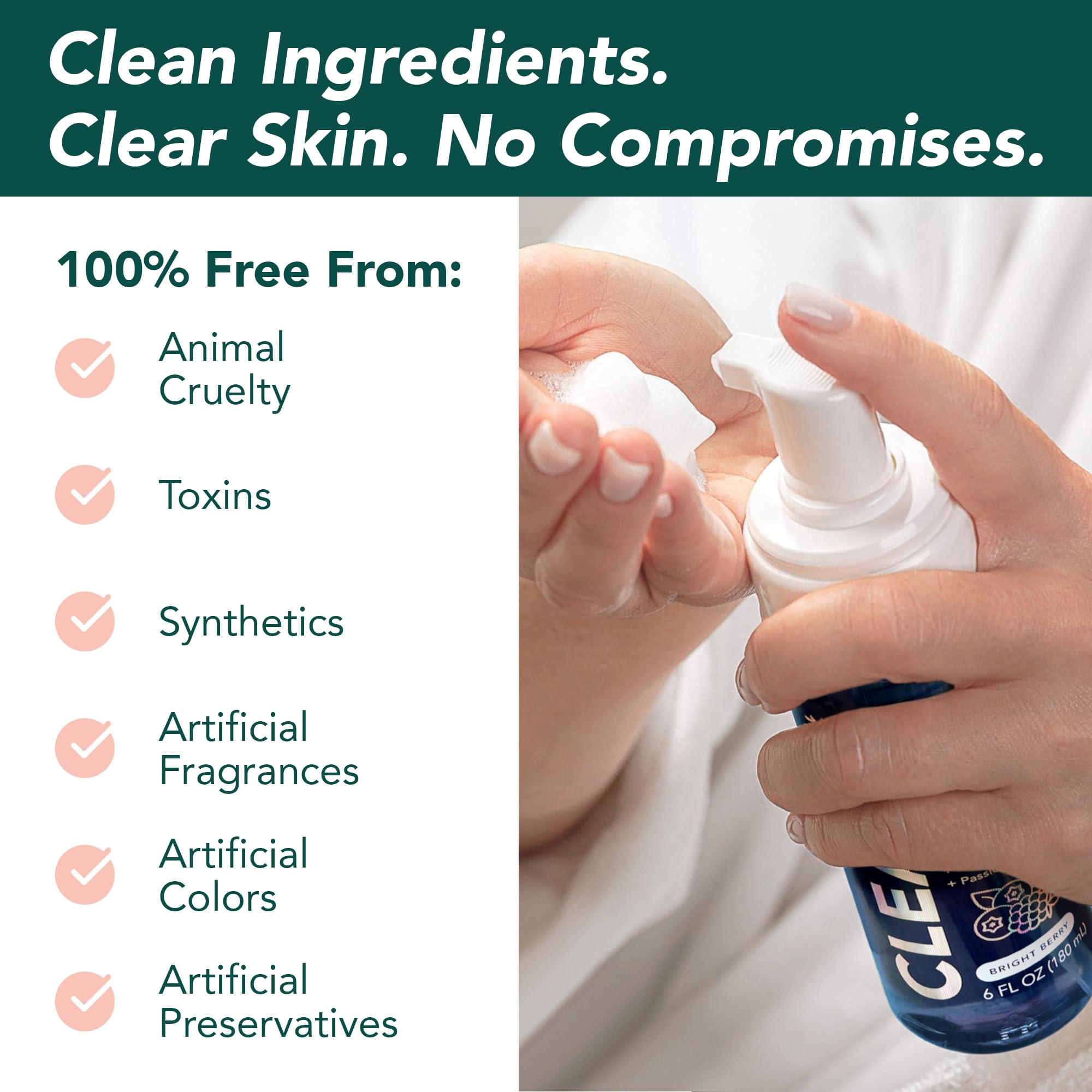 Tropiculture Clean Foaming Face Wash for Teens, Tweens & Kids | Bright Berry Hydrating Facial Cleanser