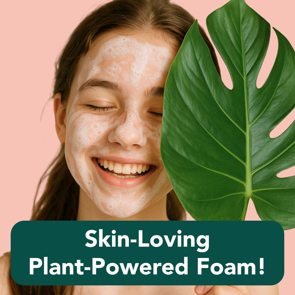 Tropiculture Clean Foaming Face Wash for Teens, Tweens & Kids | Bright Berry Hydrating Facial Cleanser