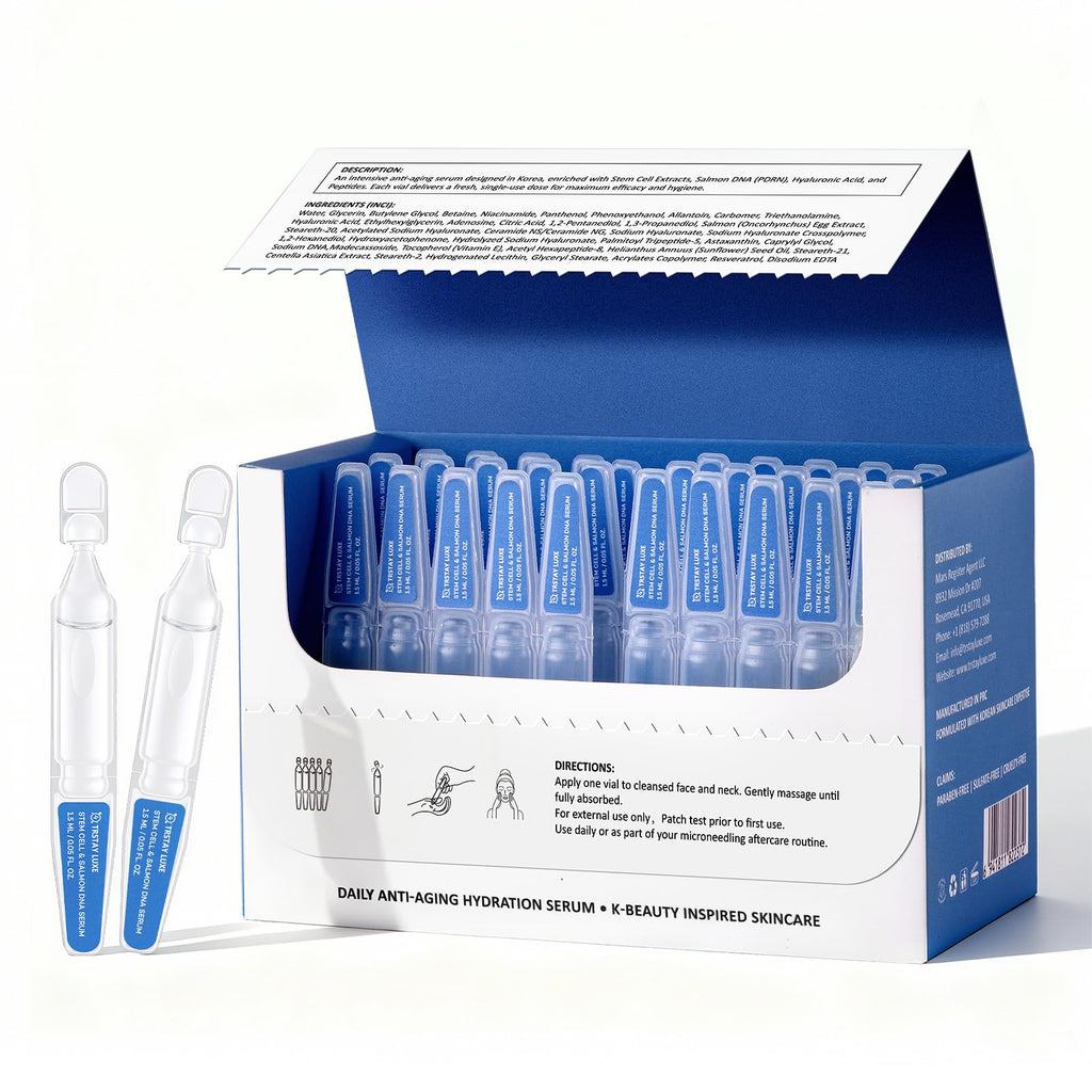 TRSTAY LUXE Stem Cell & Salmon DNA PDRN Serum – Microneedling Aftercare Anti-Aging Serum