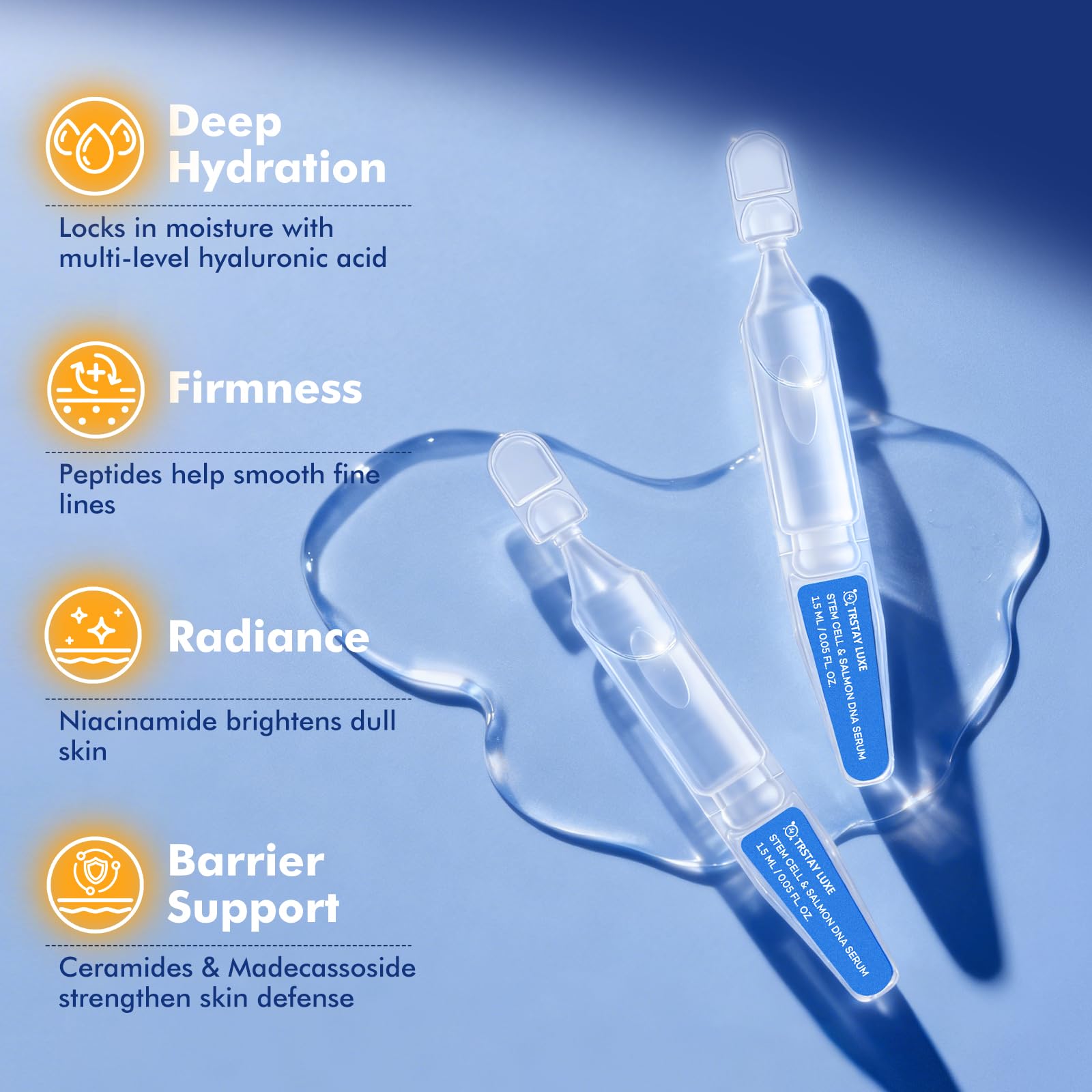 TRSTAY LUXE Stem Cell & Salmon DNA PDRN Serum – Microneedling Aftercare Anti-Aging Serum