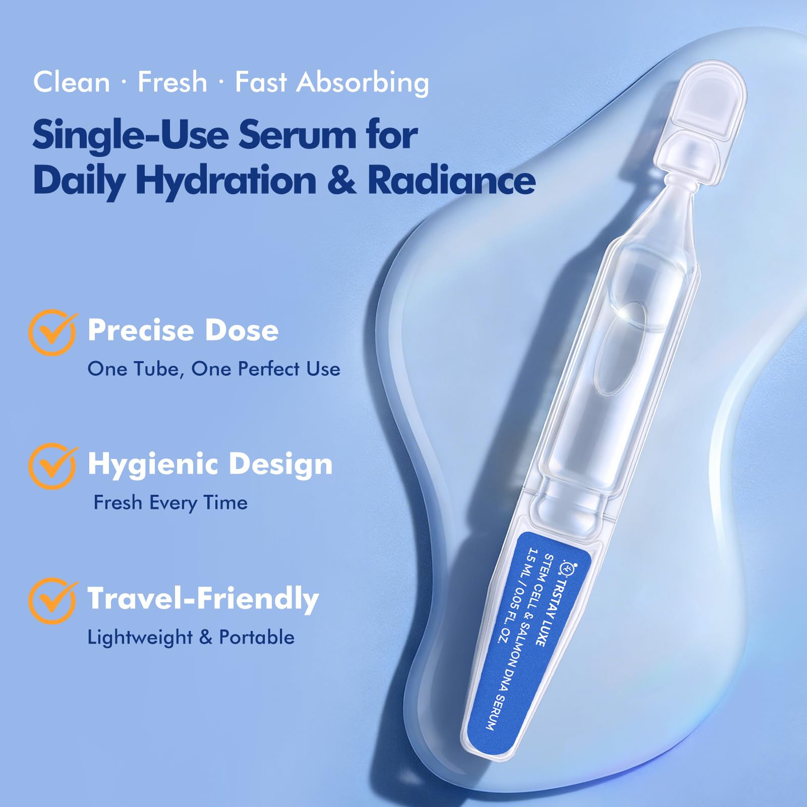 TRSTAY LUXE Stem Cell & Salmon DNA PDRN Serum – Microneedling Aftercare Anti-Aging Serum