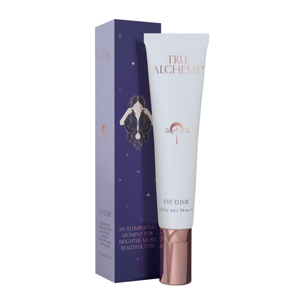 Tru Alchemy Eye Elixir Cooling Eye Treatment Cream - 2-Pack | Caffeine, Hyaluronic Acid, Vitamin C