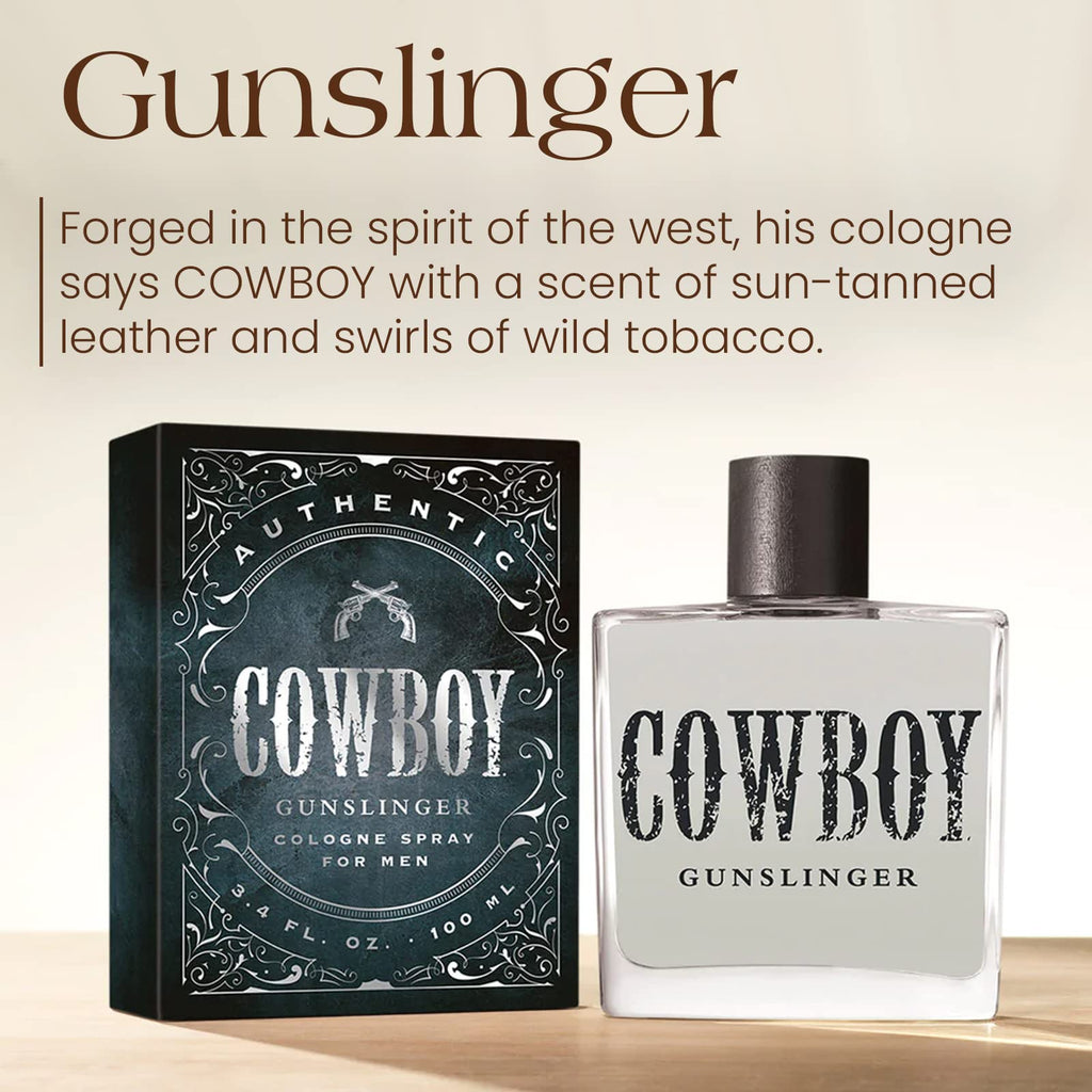Cowboy Gunslinger Men’s Cologne by Tru Western – Bergamot, Huckleberry & Sage